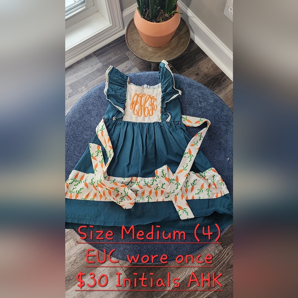 Easter Bunny Carrot dress size 4